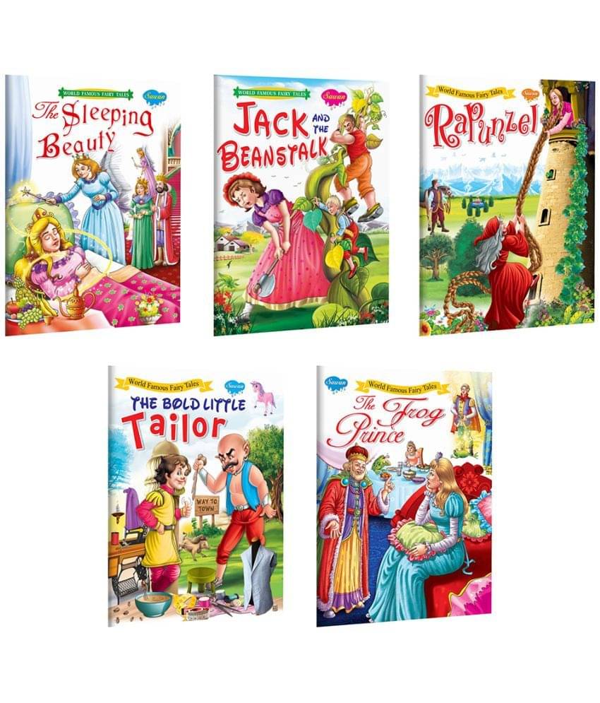 The Sleeping Beauty, Jack And The Beanstalk, Rapunzel, The Bold Little Tailor, The Frog Princess | 5 World Famous Story Books By Sawan (Paperback, Manoj Publications Editorial Board) The Sleeping Beauty, Jack And The Beanstalk, Rapunzel, The Bold Little Tailor, The Frog Princess | 5 World Famous Story Books By Sawan (Paperback, Manoj Publications Editorial Board)