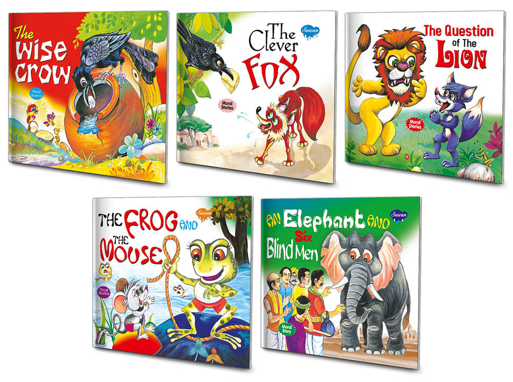     			The Wise Crow, The Clever Fox, The Question Of The Lion, The Frog And The Mouse, An Elephant And Six Blind Men | 5 Moral Stories By Sawan (Paperback, Manoj Publications Editorial Board)