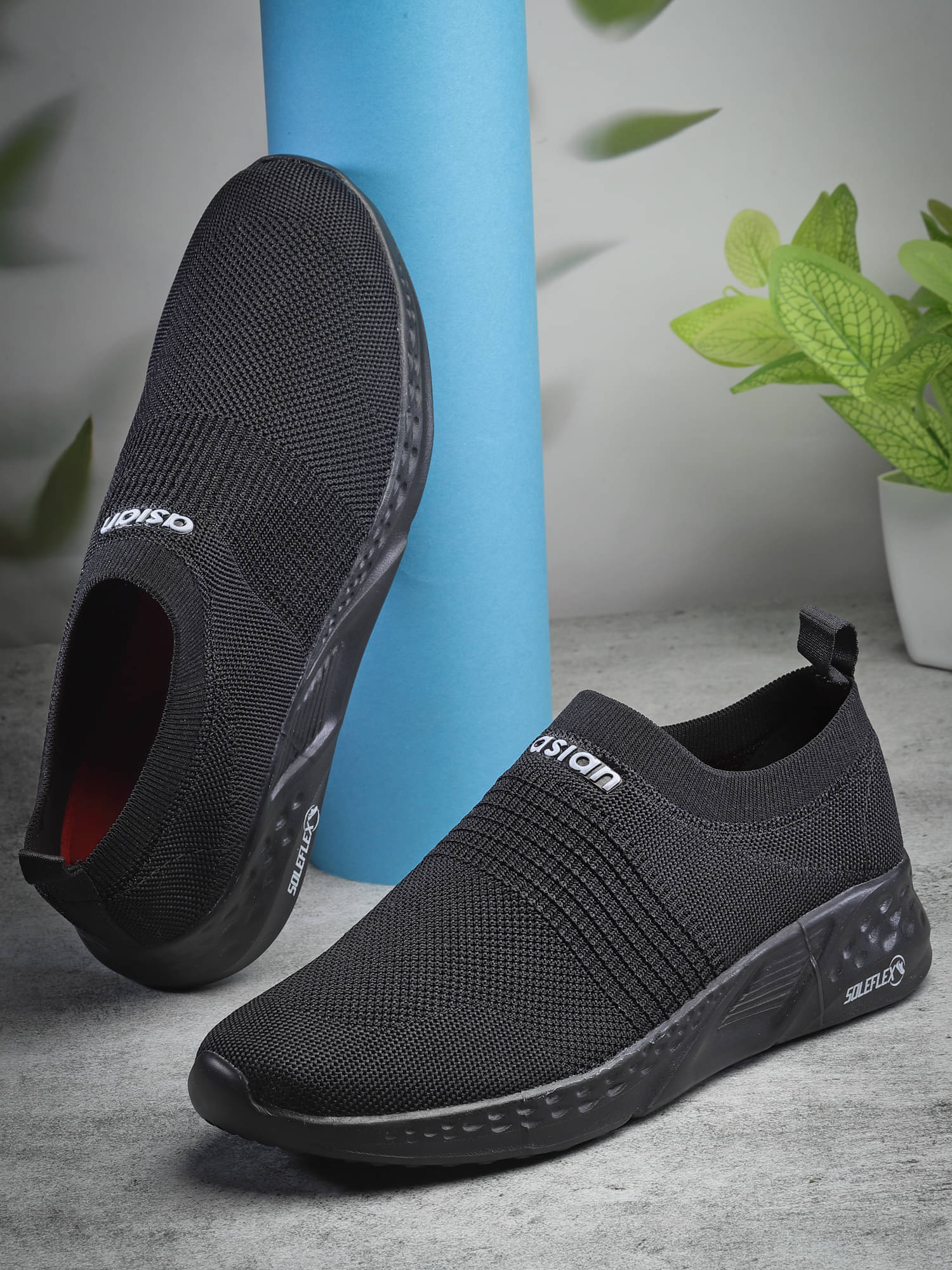 ASIAN STORM-01 Black Men's Slip-on Shoes     			ASIAN STORM-01 Black Men's Slip-on Shoes