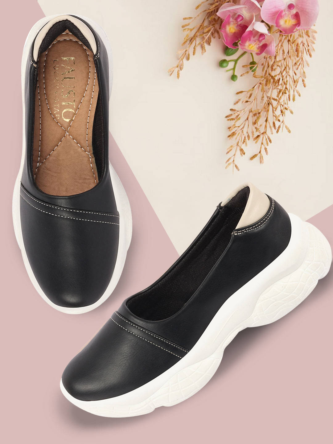     			Fausto Black Women's Slip On