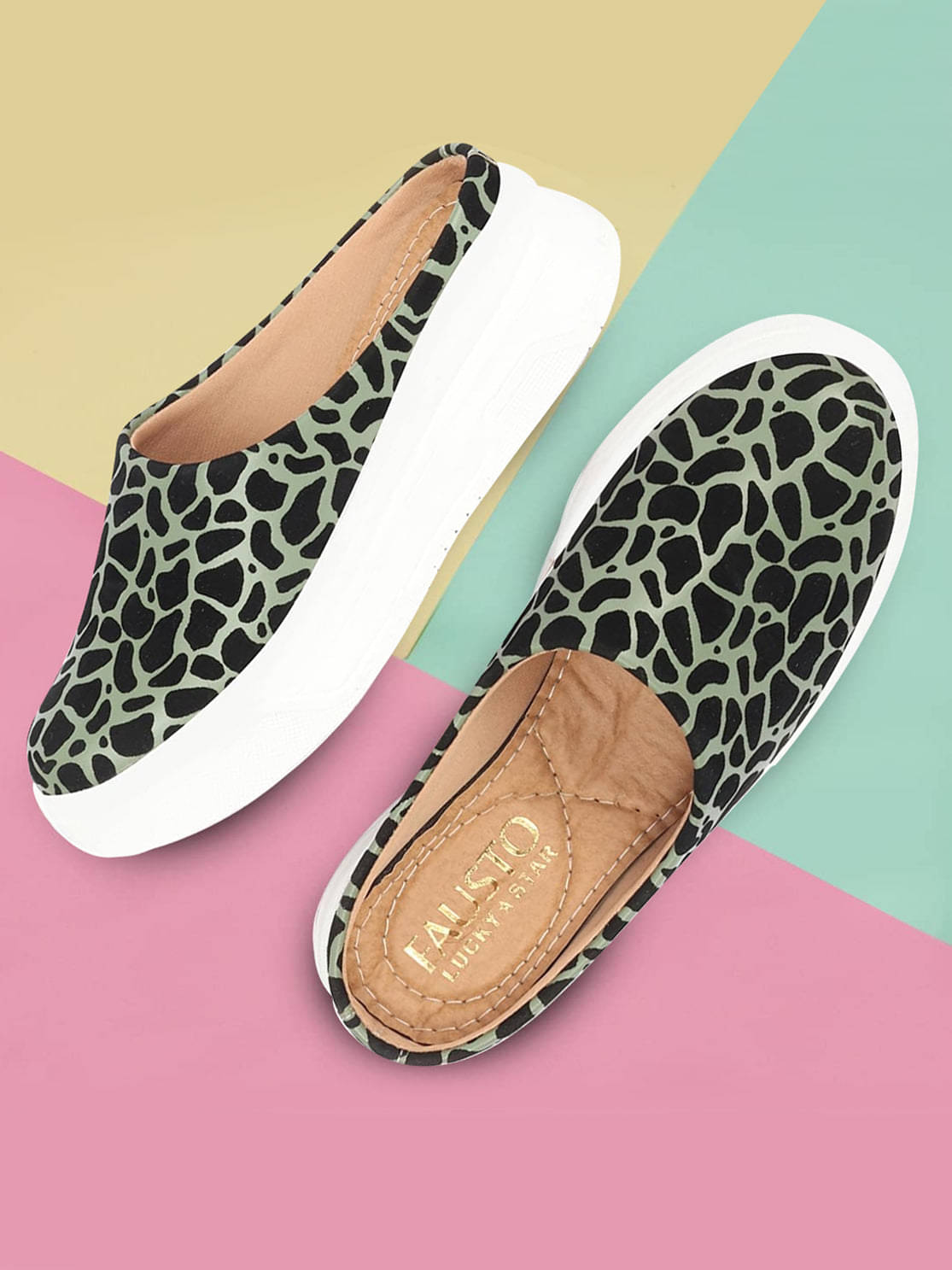     			Fausto Olive Women's Slip On