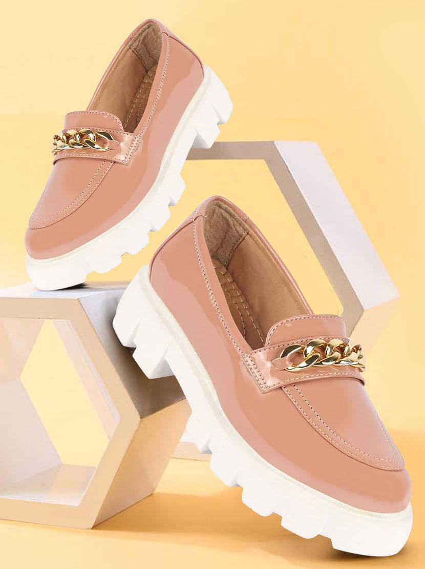     			Fausto Peach Women's Loafers