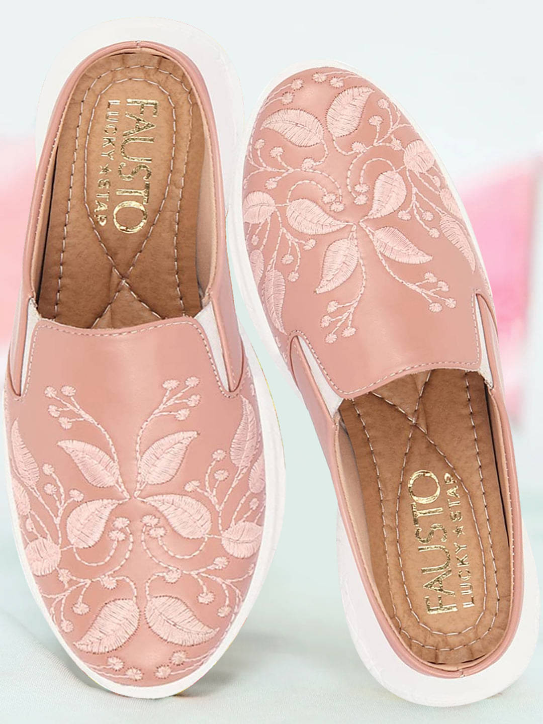 Fausto Peach Women's Mules Shoes Fausto Peach Women's Mules Shoes