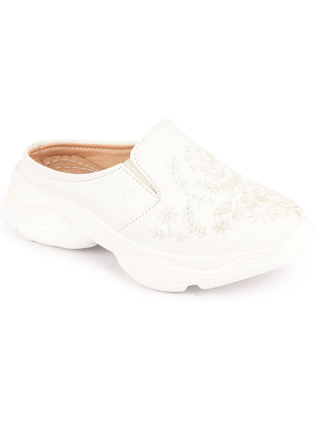     			Fausto White Women's Mules Shoes