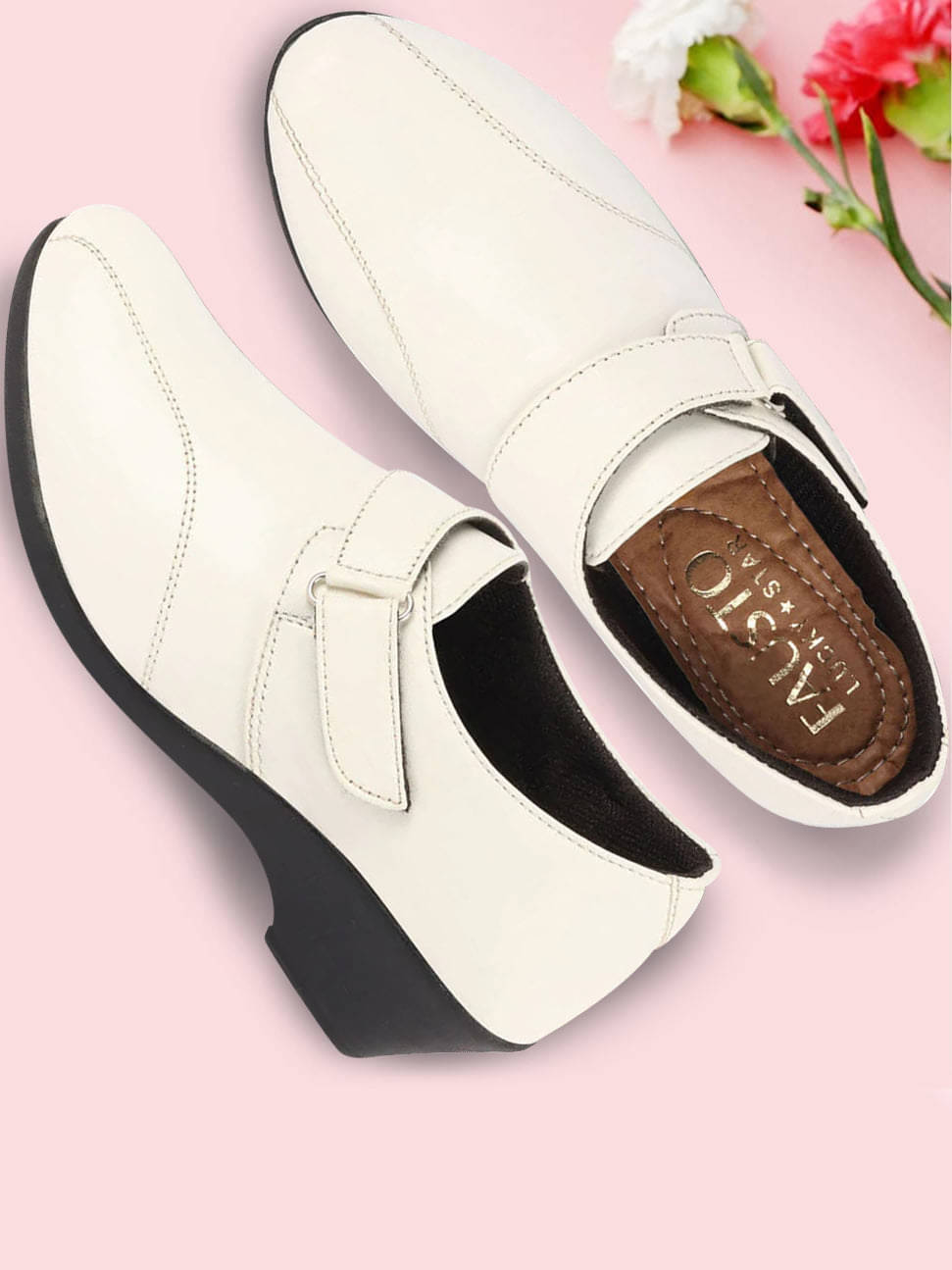 Fausto White Women's Slip On Heels Fausto White Women's Slip On Heels