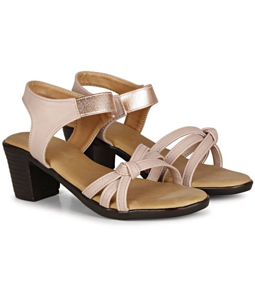     			Ishransh Pink Women's Sandal Heels