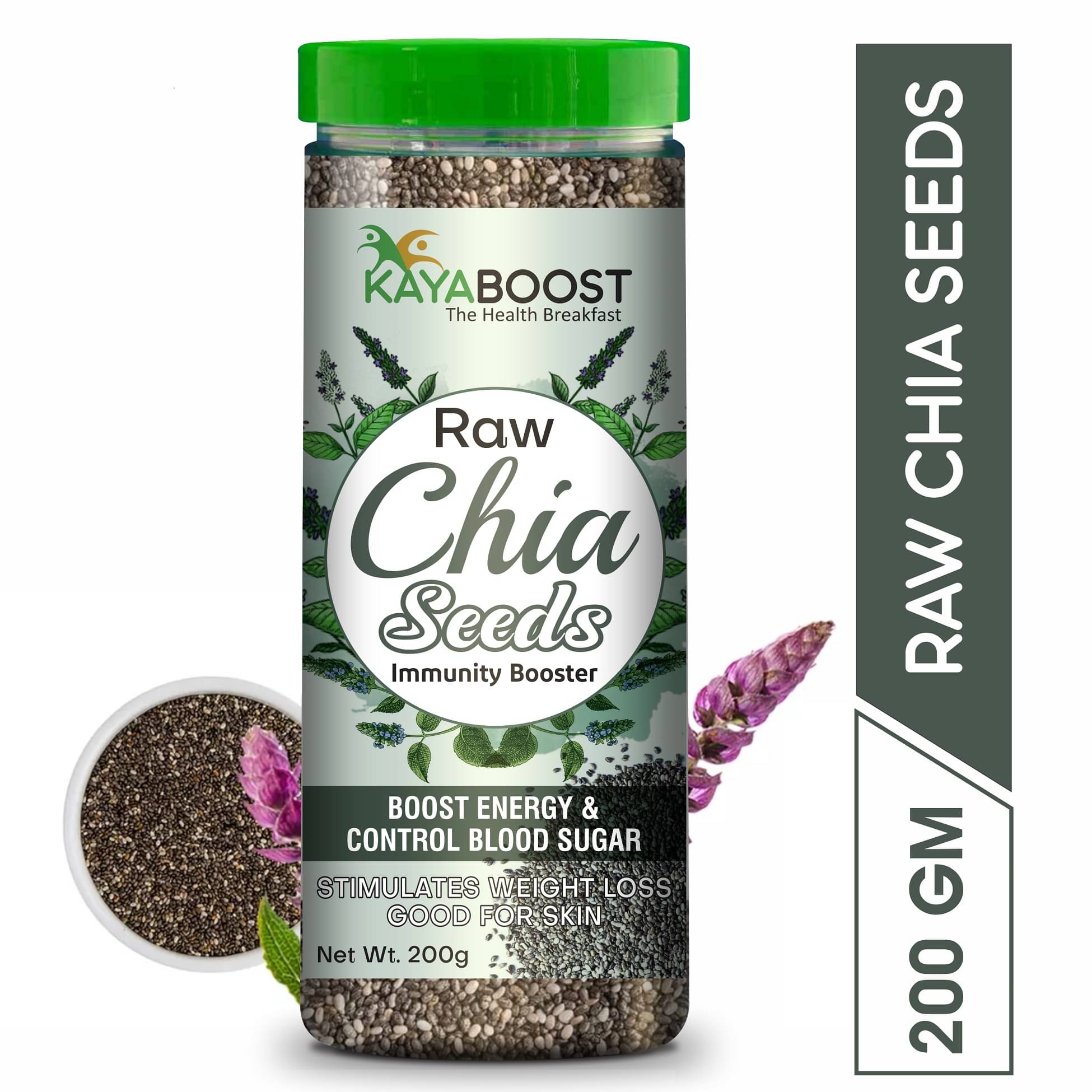     			KAYABOOST Raw Chia Seeds for Weight Loss with Omega 3 (200 g)