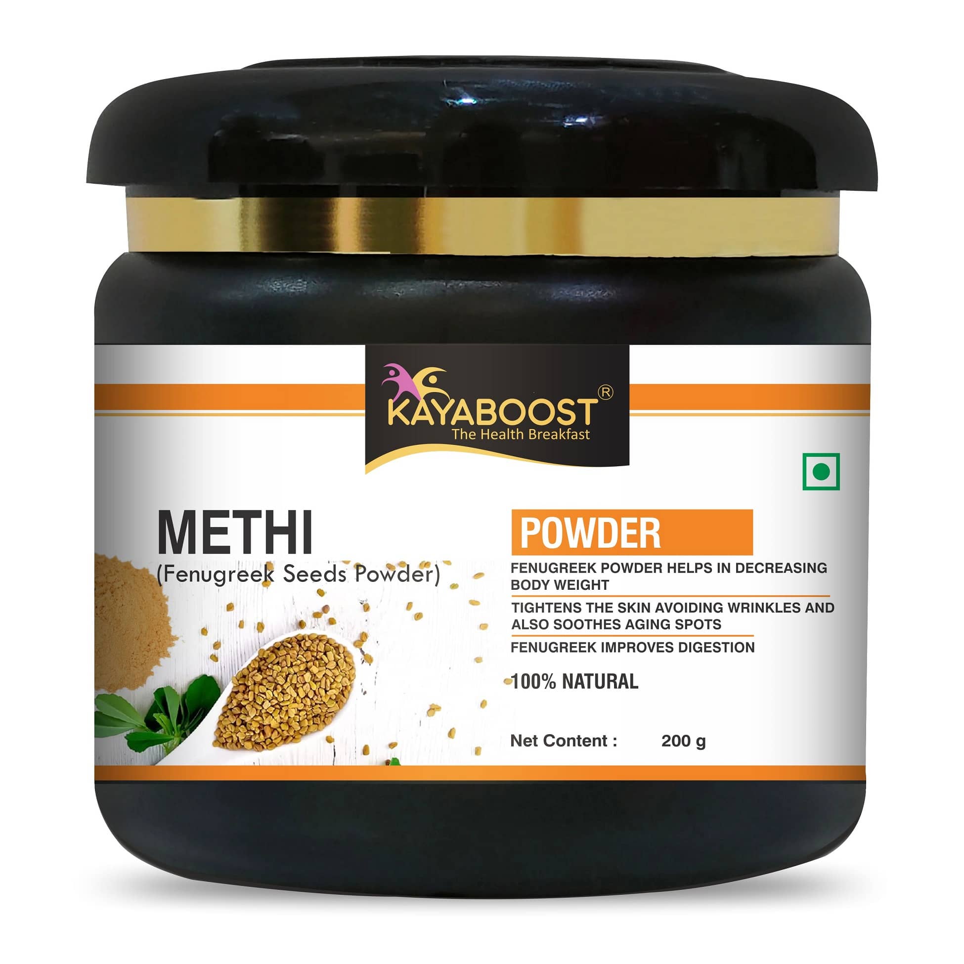 KAYABOOST Fenugreek (Methi) Powder-100% Pure Natural Herbal for Hair Growth (200 g)