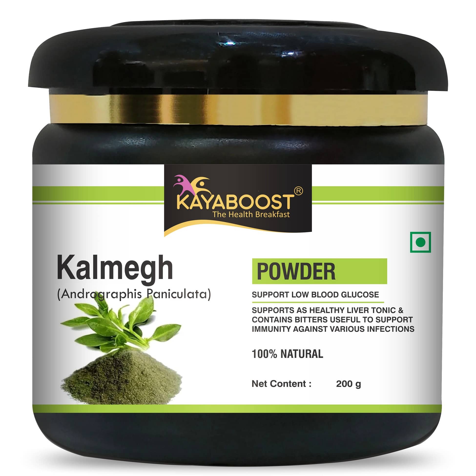 KAYABOOST Kalmegh Powder for Andrographis Paniculata Kariyatu / Green chirayta / Bhunimbh (200 g)