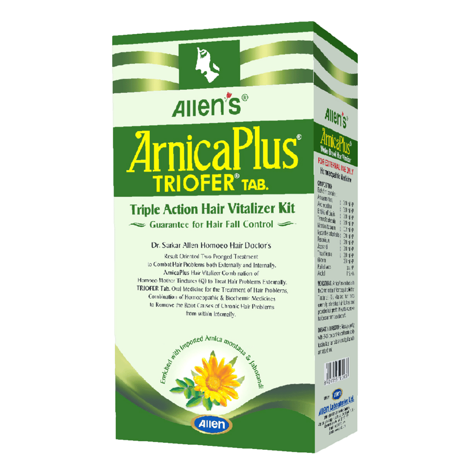 ALLEN Arnicaplus Hair Vitalizer & Triofer Tabs Liquid 100 Ml Pack of 2