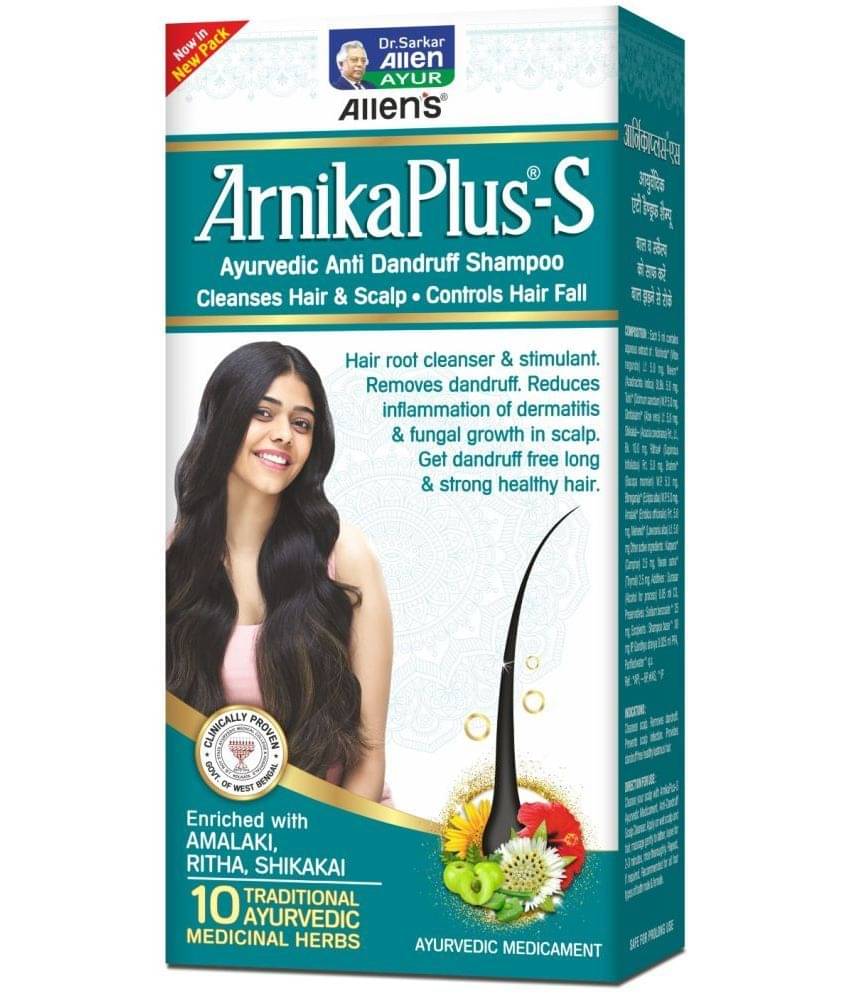 ALLEN Arnika Plus Anti Dandruff Shampoo Liquid 100 ml Pack Of 2 ALLEN Arnika Plus Anti Dandruff Shampoo Liquid 100 ml Pack Of 2