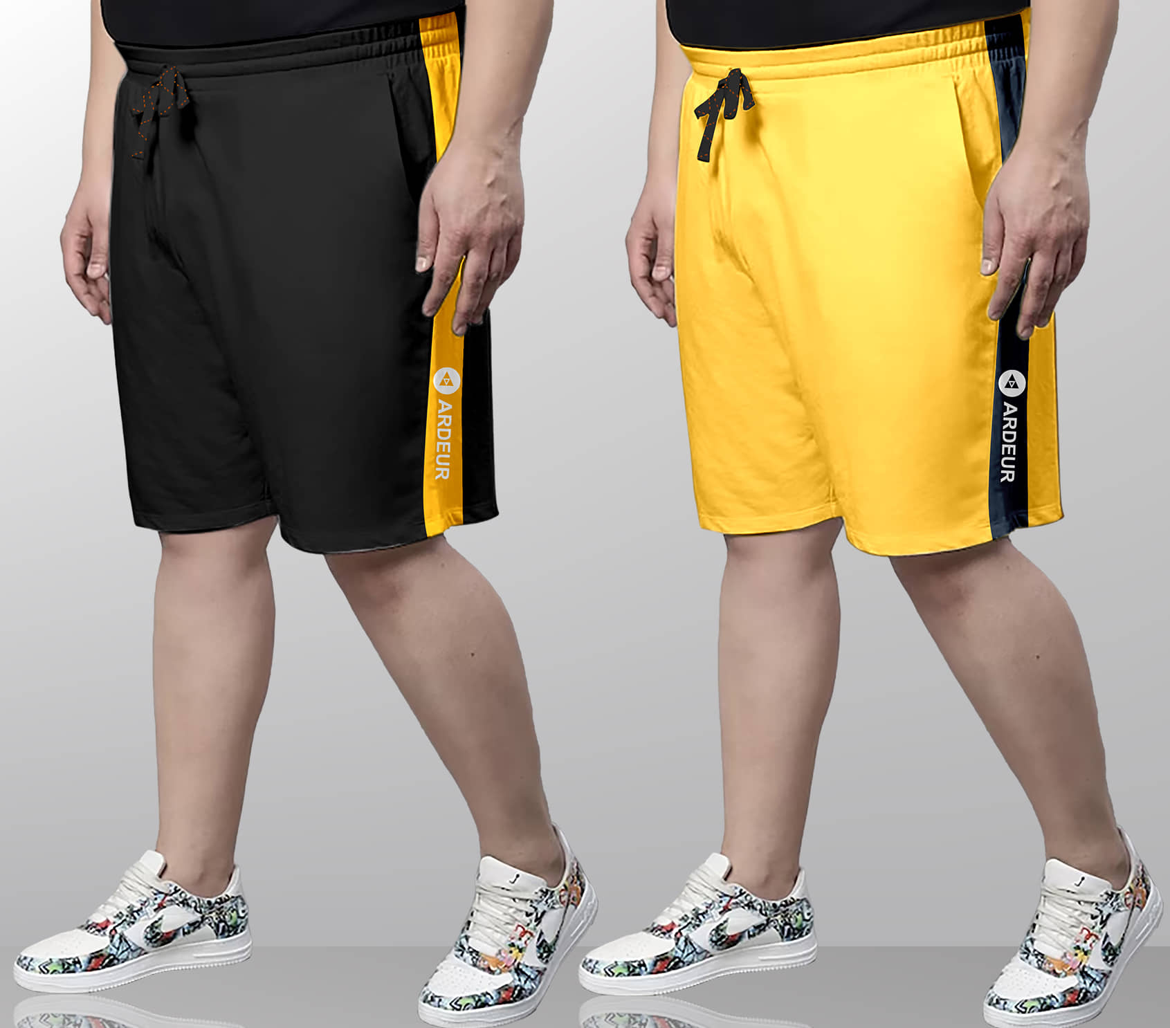 Ardeur Multi Cotton Blend Men's Shorts ( Pack of 2 ) - Shorts | Buy online on ZillyBuy
