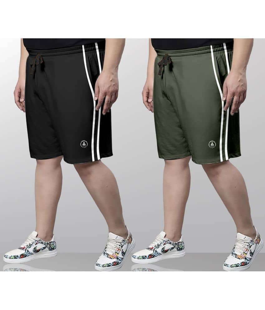 Ardeur Multi Cotton Blend Men's Shorts ( Pack of 2 ) - Shorts | Buy online on ZillyBuy