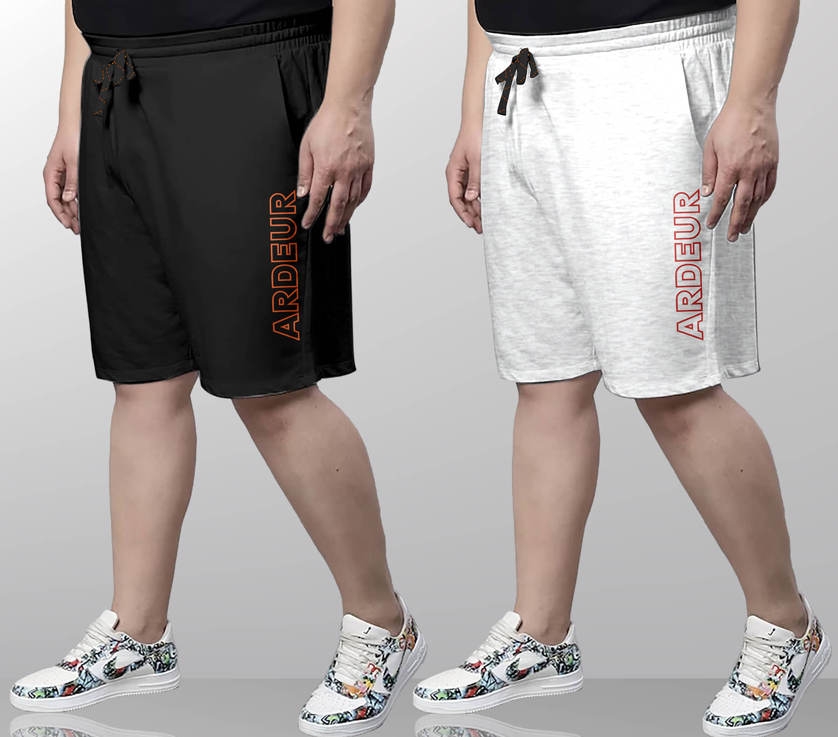 Ardeur Multi Cotton Blend Men's Shorts ( Pack of 2 ) - Shorts | Buy online on ZillyBuy