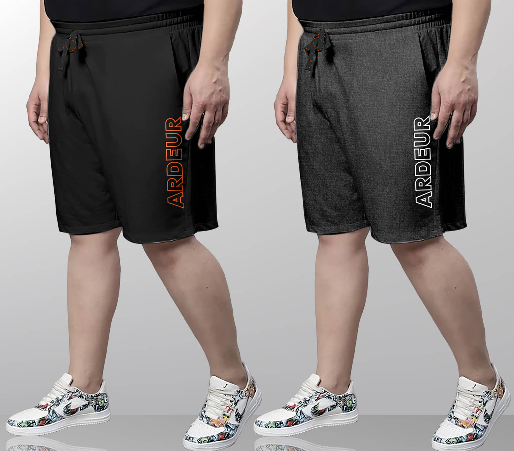 Ardeur Multi Cotton Blend Men's Shorts ( Pack of 2 ) - Shorts | Buy online on ZillyBuy