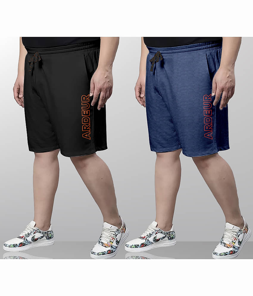 Ardeur Multi Cotton Blend Men's Shorts ( Pack of 2 ) - Shorts | Buy online on ZillyBuy