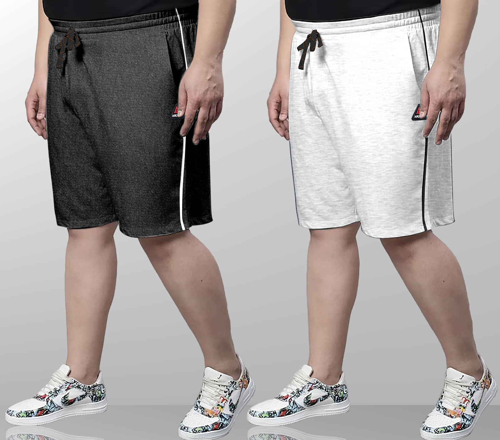 Ardeur Multi Cotton Blend Men's Shorts ( Pack of 2 ) - Shorts | Buy online on ZillyBuy