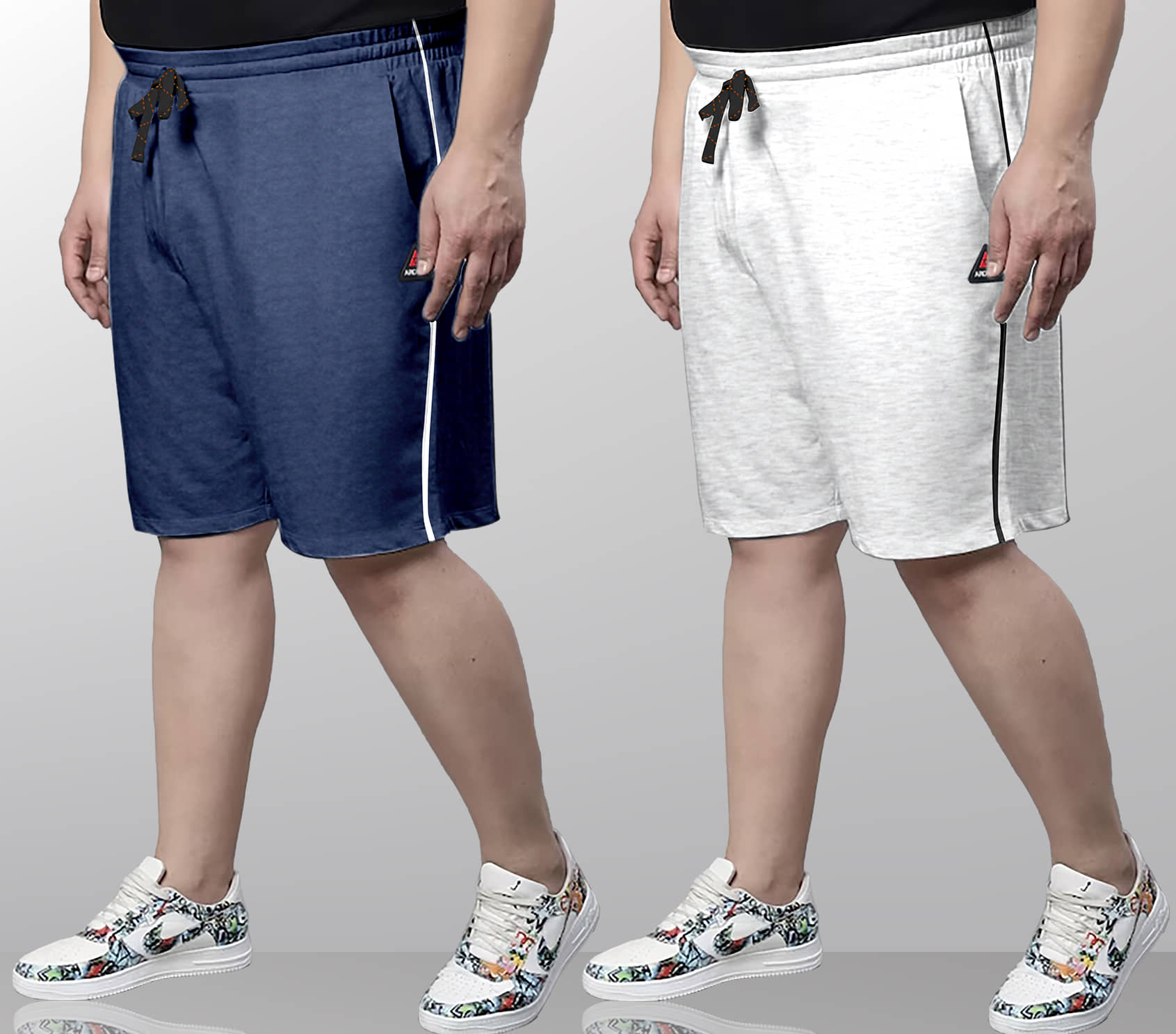 Ardeur Multi Cotton Blend Men's Shorts ( Pack of 2 ) - Shorts | Buy online on ZillyBuy