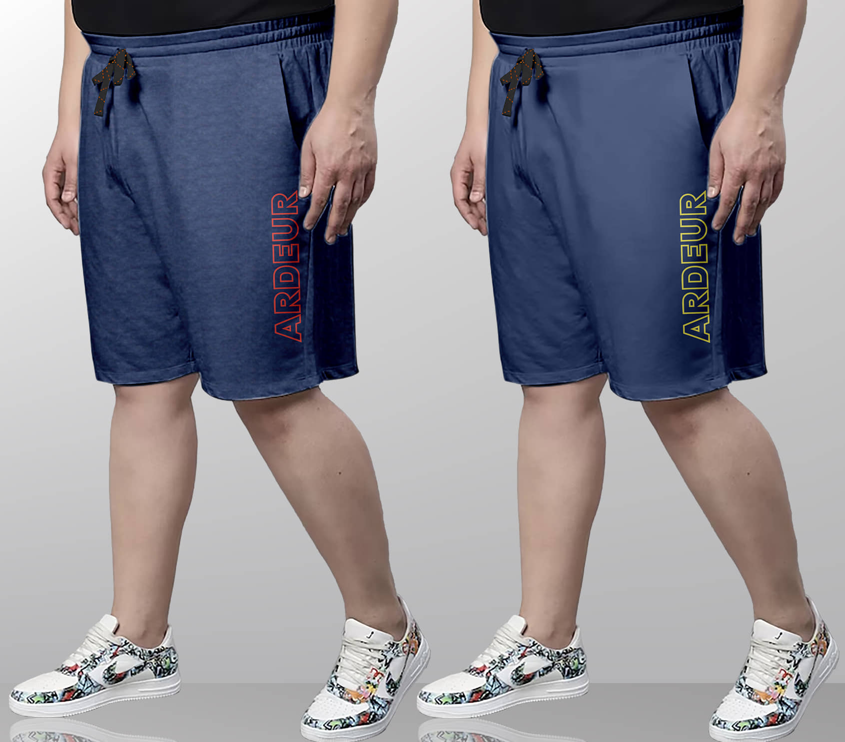 Ardeur Multi Cotton Blend Men's Shorts ( Pack of 2 ) - Shorts | Buy online on ZillyBuy