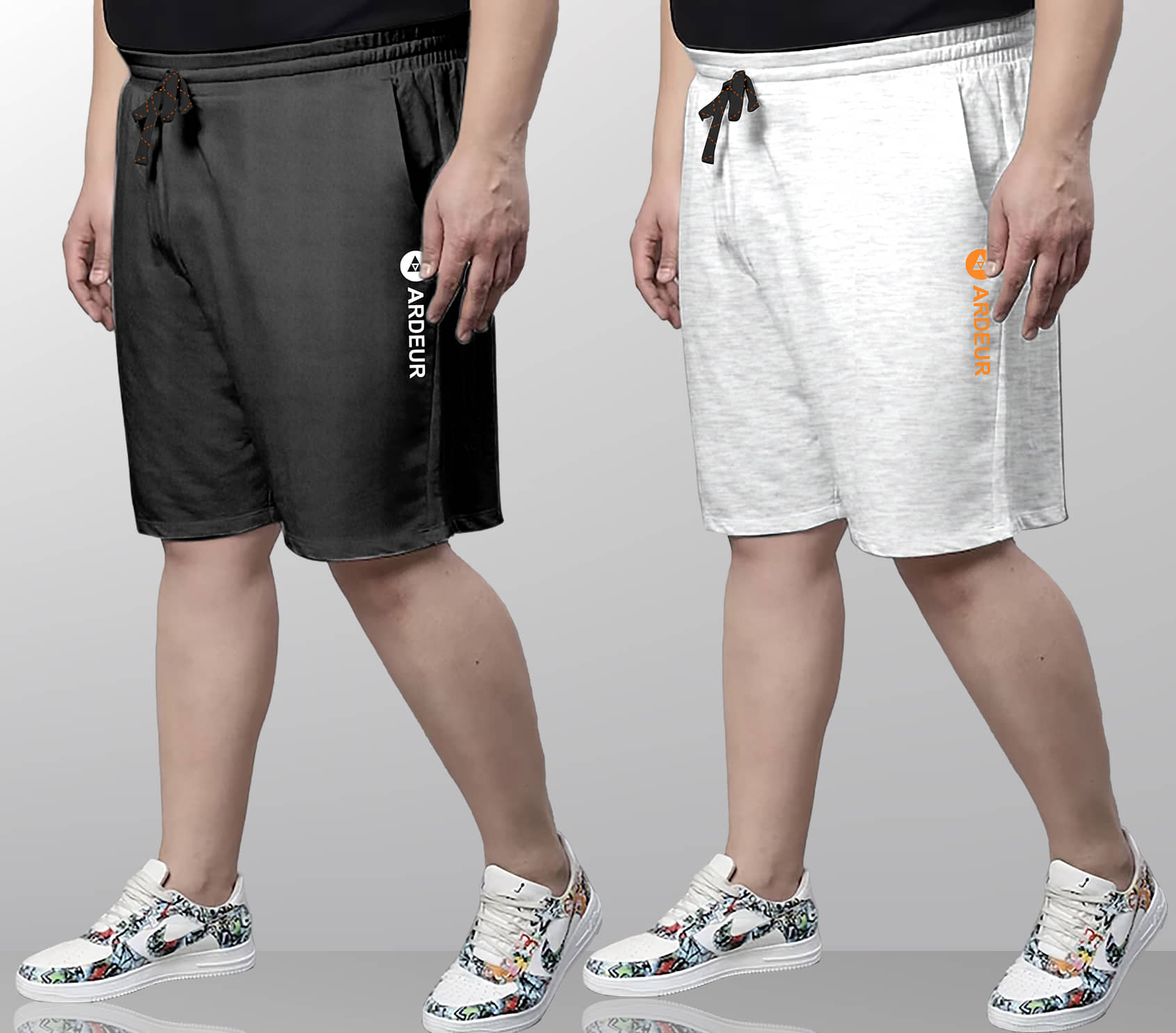 Ardeur Multi Cotton Blend Men's Shorts ( Pack of 2 ) - Shorts | Buy online on ZillyBuy