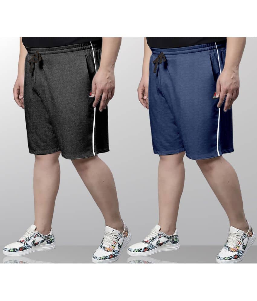 Ardeur Multi Cotton Blend Men's Shorts ( Pack of 2 ) - Shorts | Buy online on ZillyBuy