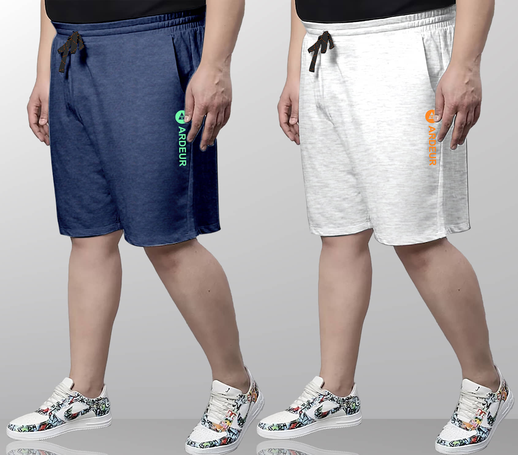 Ardeur Multi Cotton Blend Men's Shorts ( Pack of 2 ) - Shorts | Buy online on ZillyBuy