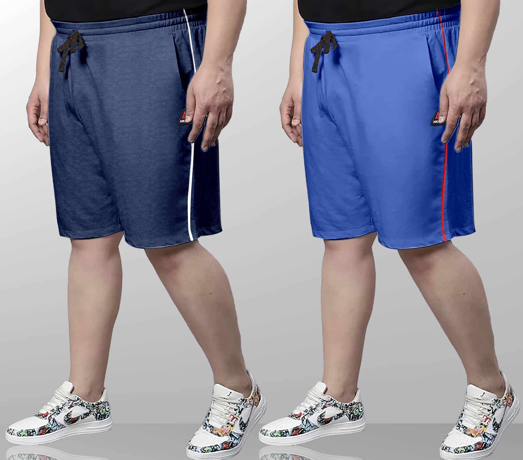 Ardeur Multi Cotton Blend Men's Shorts ( Pack of 2 ) - Shorts | Buy online on ZillyBuy