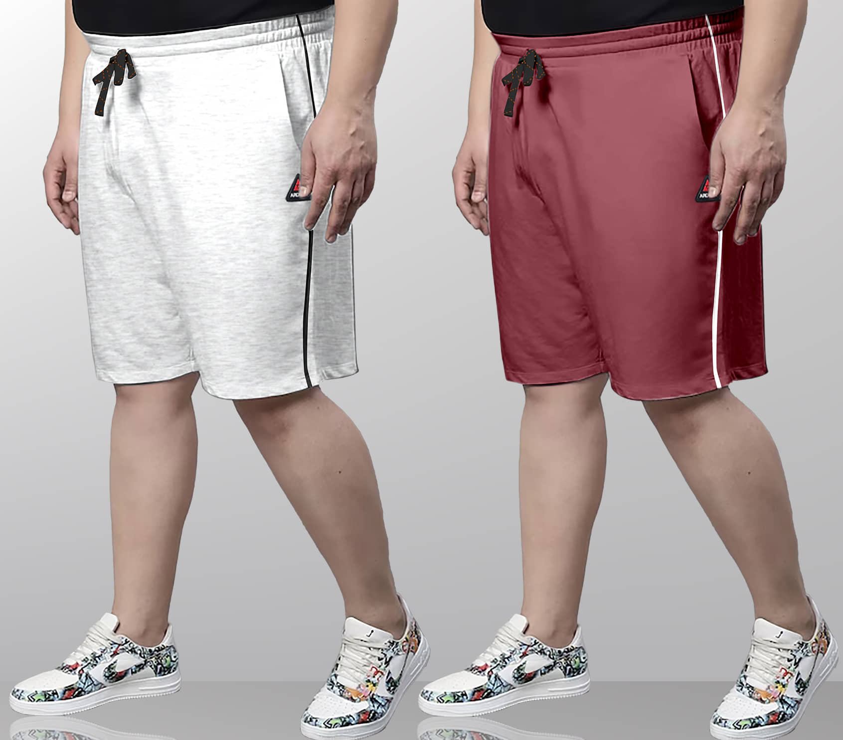 Ardeur Multi Cotton Blend Men's Shorts ( Pack of 2 ) - Shorts | Buy online on ZillyBuy