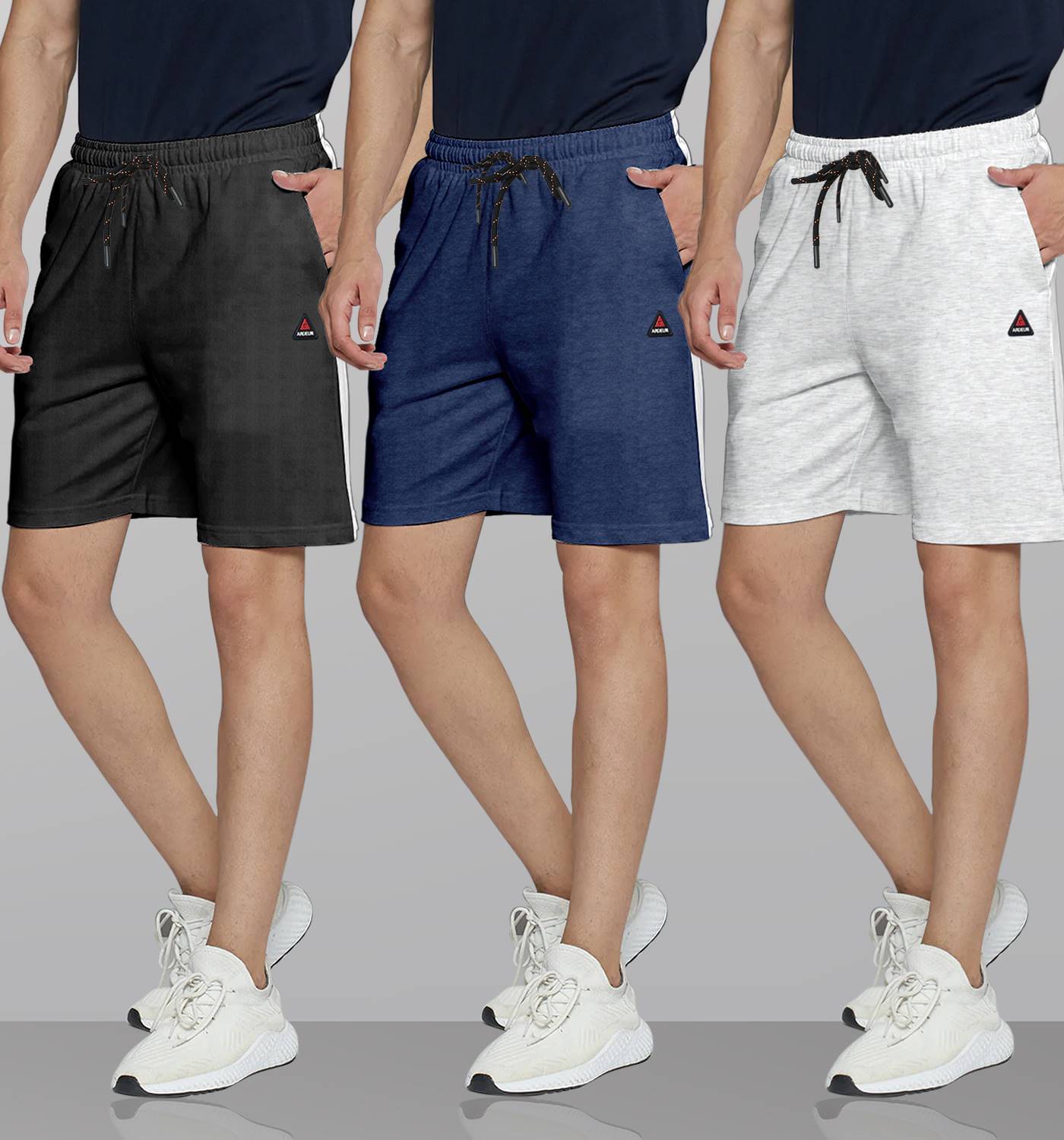 Ardeur Multi Cotton Blend Men's Shorts ( Pack of 3 ) Ardeur Multi Cotton Blend Men's Shorts ( Pack of 3 )