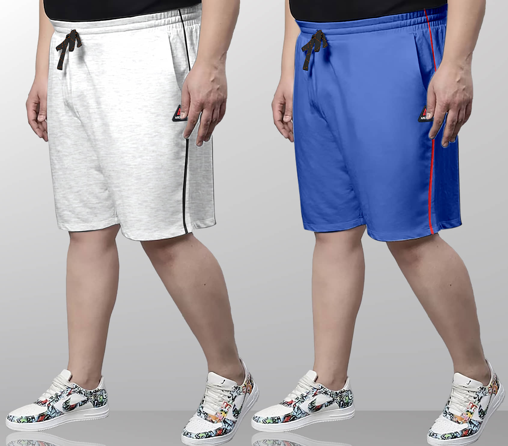 Ardeur Multi Cotton Blend Men's Shorts ( Pack of 2 ) - Shorts | Buy online on ZillyBuy