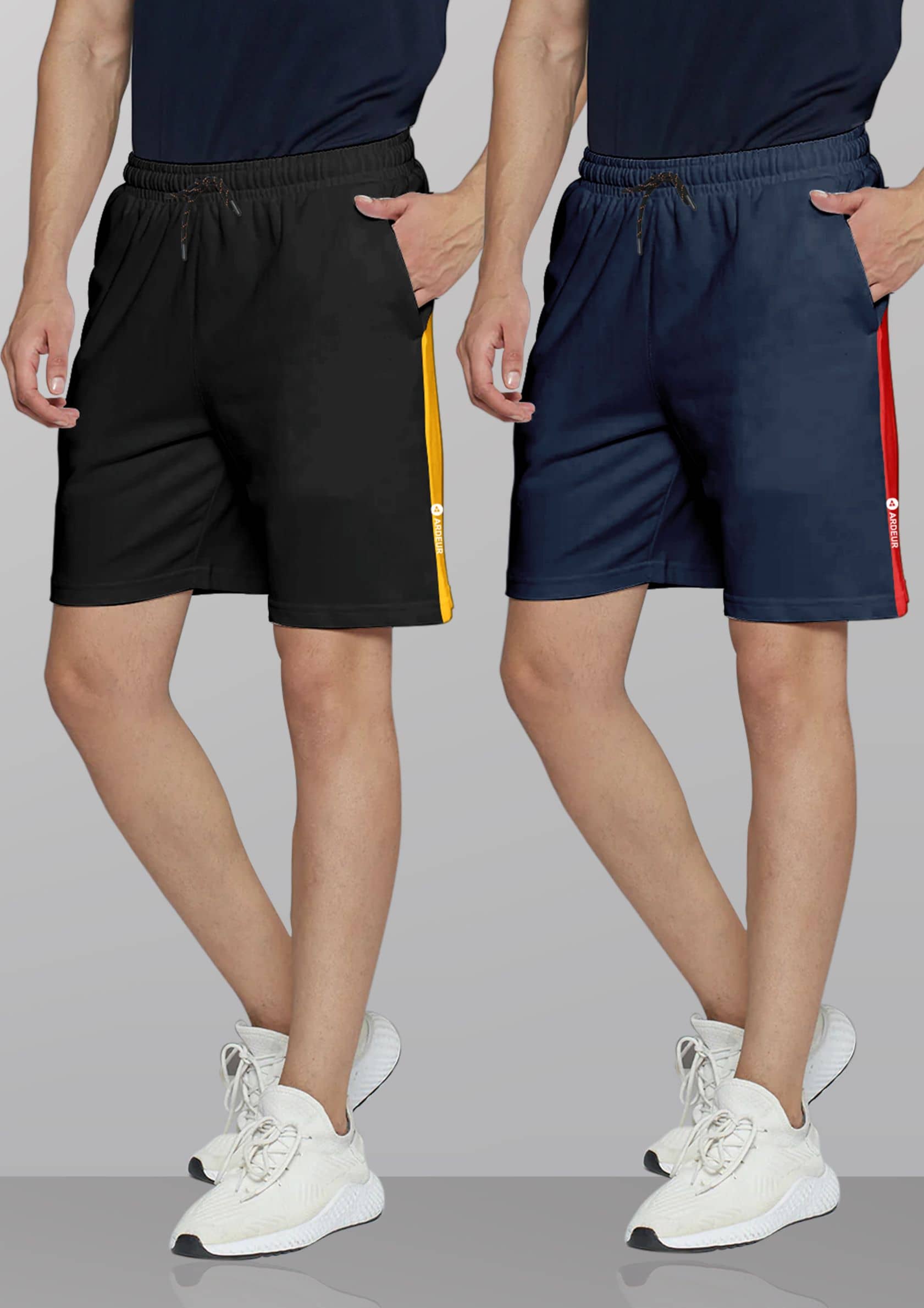 Ardeur Multi Cotton Blend Men's Shorts ( Pack of 2 ) - Shorts | Buy online on ZillyBuy
