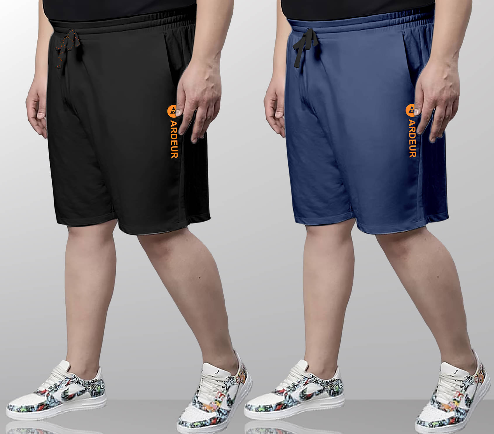 Ardeur Multi Cotton Blend Men's Shorts ( Pack of 2 ) Ardeur Multi Cotton Blend Men's Shorts ( Pack of 2 )