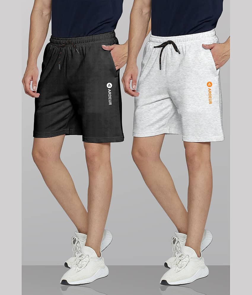 Ardeur Multi Cotton Blend Men's Shorts ( Pack of 2 ) - Shorts | Buy online on ZillyBuy
