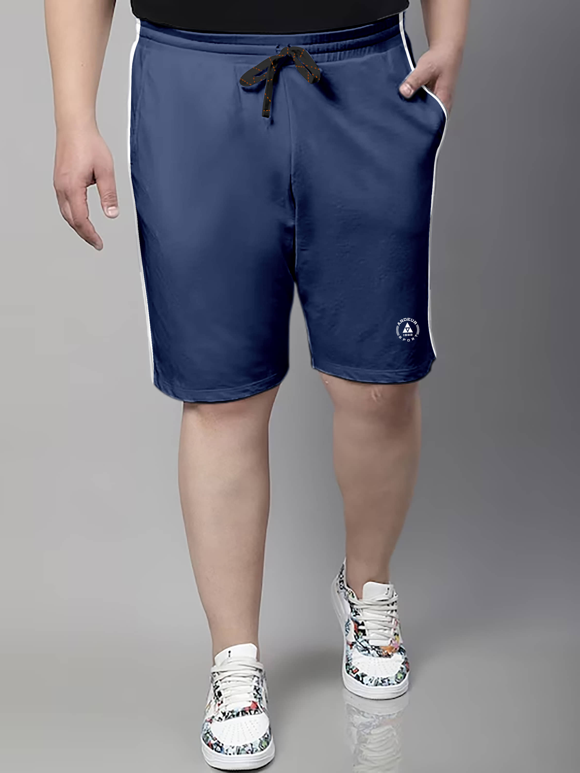 Ardeur Olive Cotton Blend Men's Shorts ( Pack of 1 ) - Shorts | Buy online on ZillyBuy