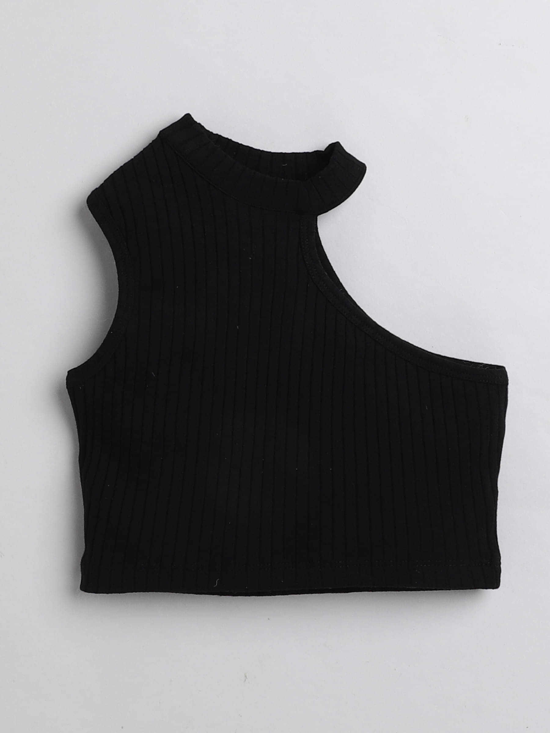     			Aww Hunnie Pack of 1 Girls Cotton Top ( Black )