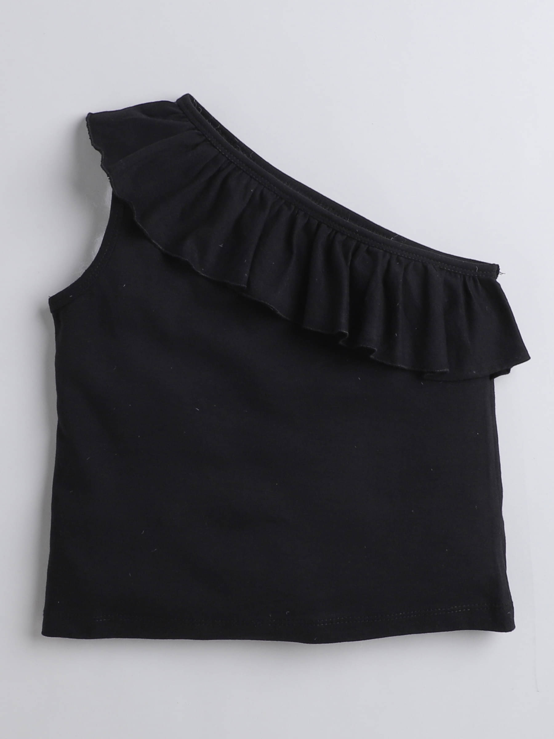     			Aww Hunnie Pack of 1 Girls Cotton Top ( Black )