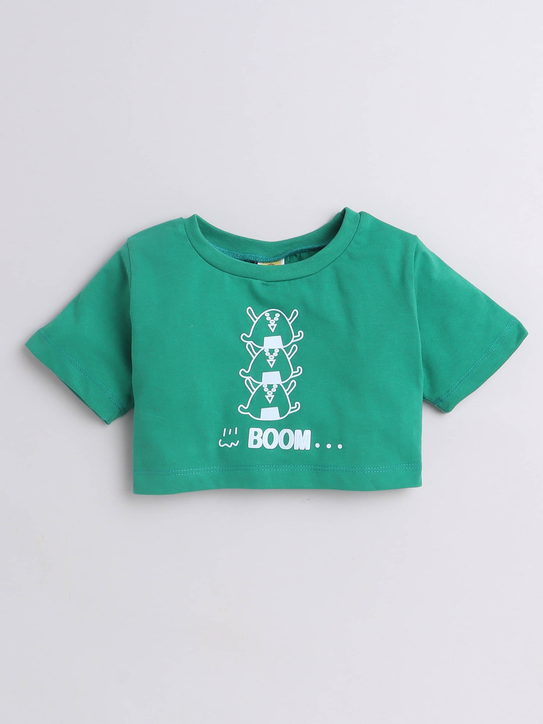     			Aww Hunnie Pack of 1 Girls Cotton Top ( Green )