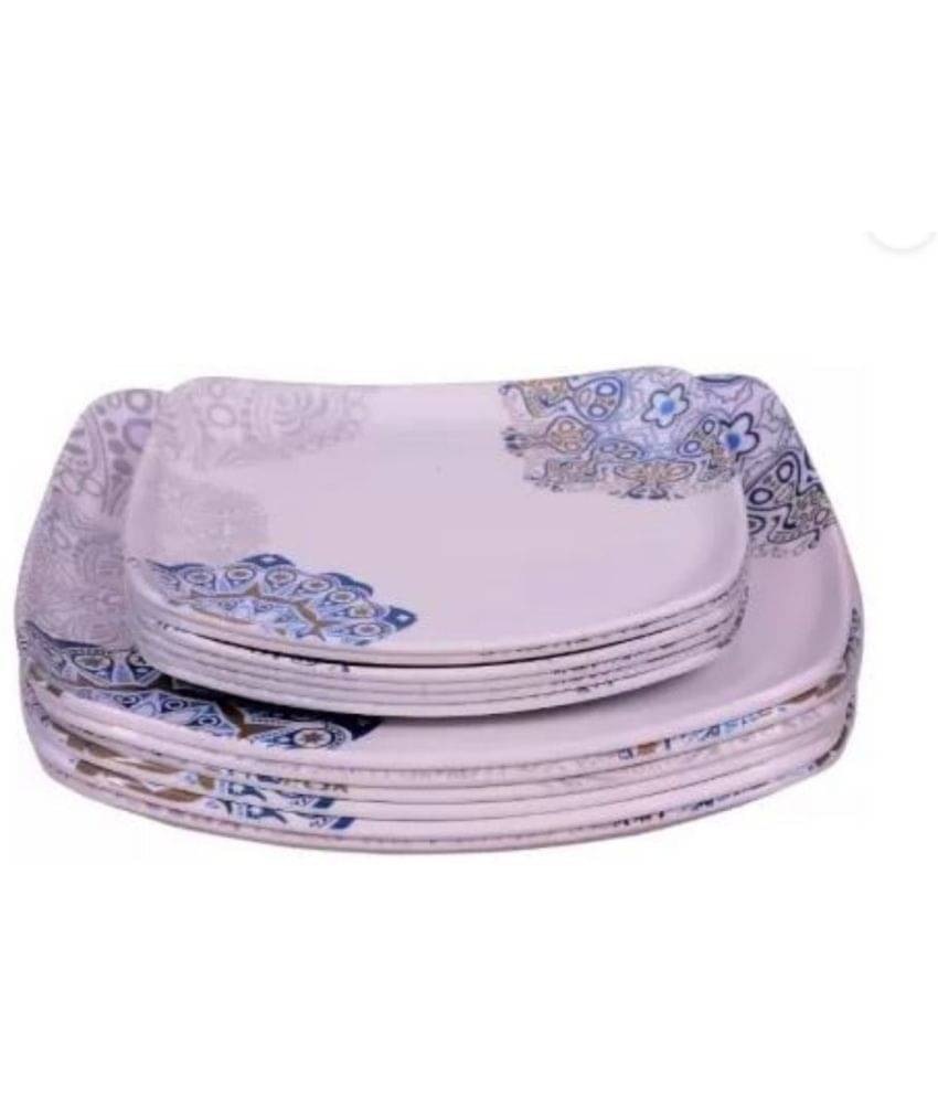 Carnival 12 Pcs Melamine Multi Color Full Plate & Half Plate Carnival 12 Pcs Melamine Multi Color Full Plate & Half Plate