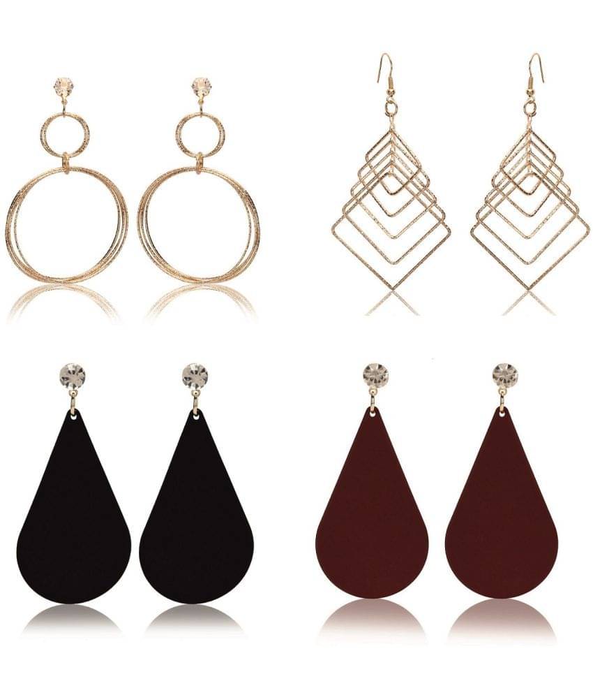     			Chocozone Multi Color Danglers Earrings ( Pack of 2 )