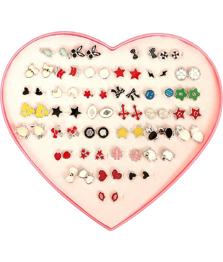 Chocozone Multi Color Stud Earrings ( More Than 10 ) - Earrings | Buy online on ZillyBuy