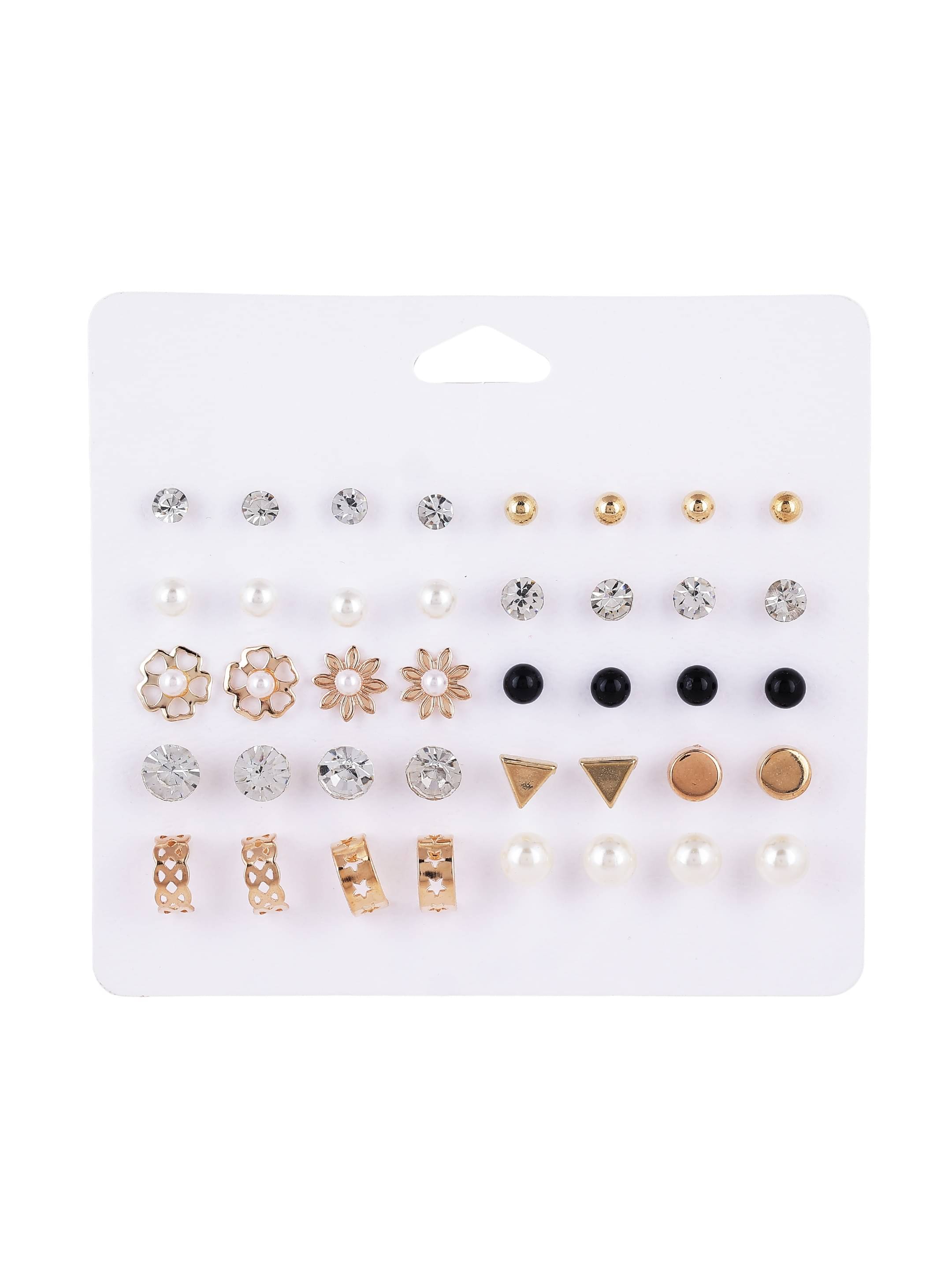     			Chocozone Multi Color Stud Earrings ( More Than 10 )
