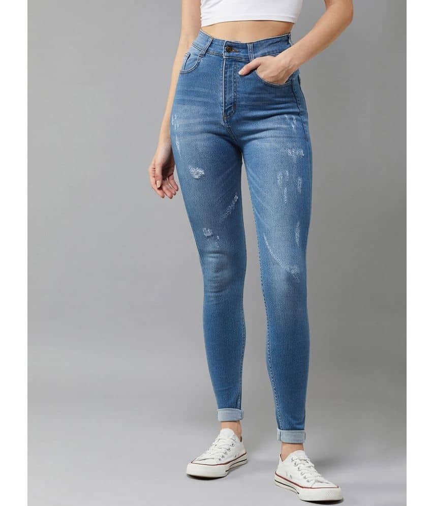 Dolce Crudo - Blue Denim Skinny Fit Women's Jeans ( Pack of 1 ) - Jeans | Buy online on ZillyBuy