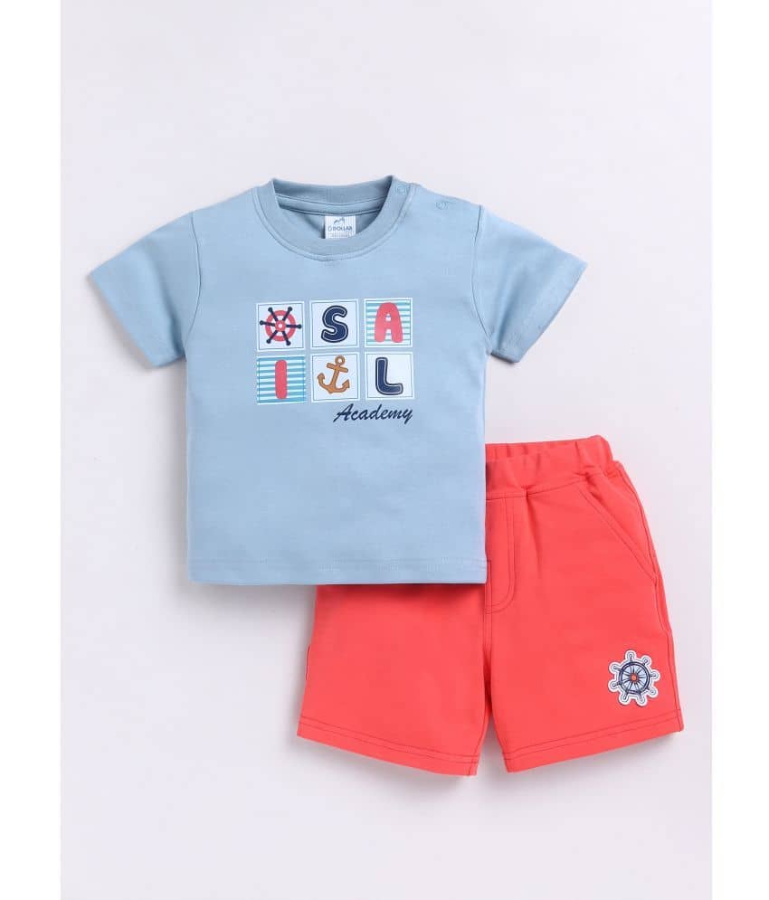 Dollar Pack of 1 Baby Boys Cotton T-Shirt & Shorts ( Blue )