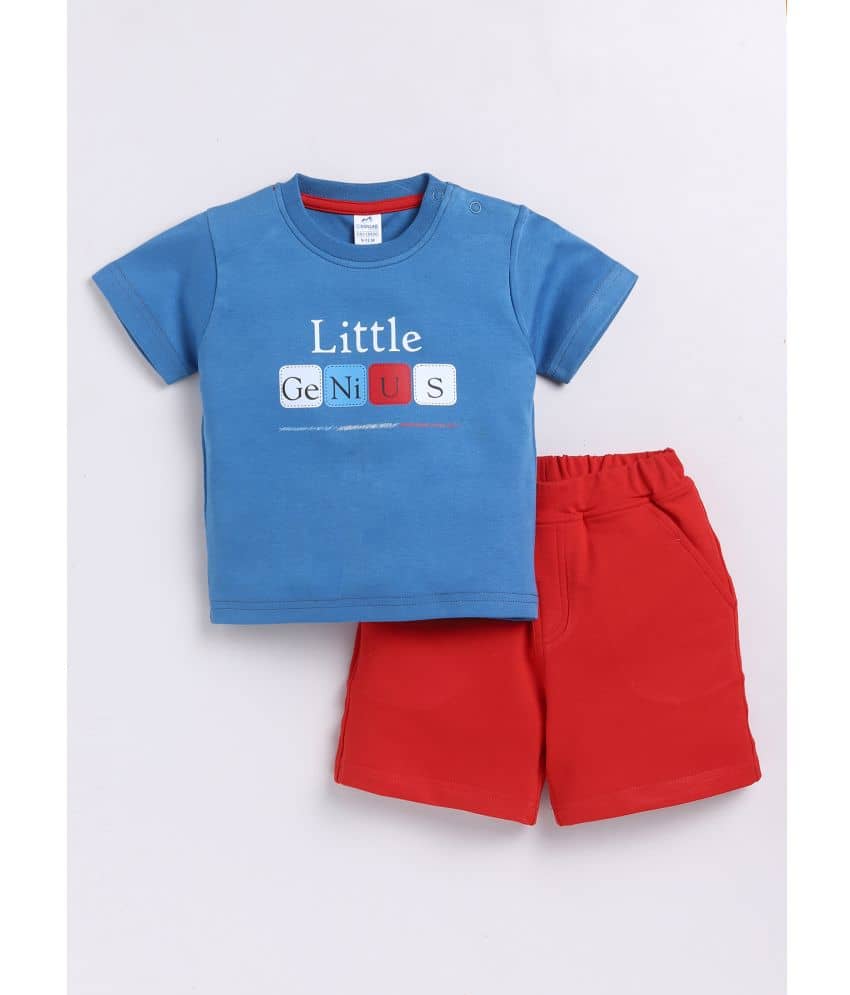 Dollar Pack of 1 Baby Boys Cotton T-Shirt & Shorts ( Blue )