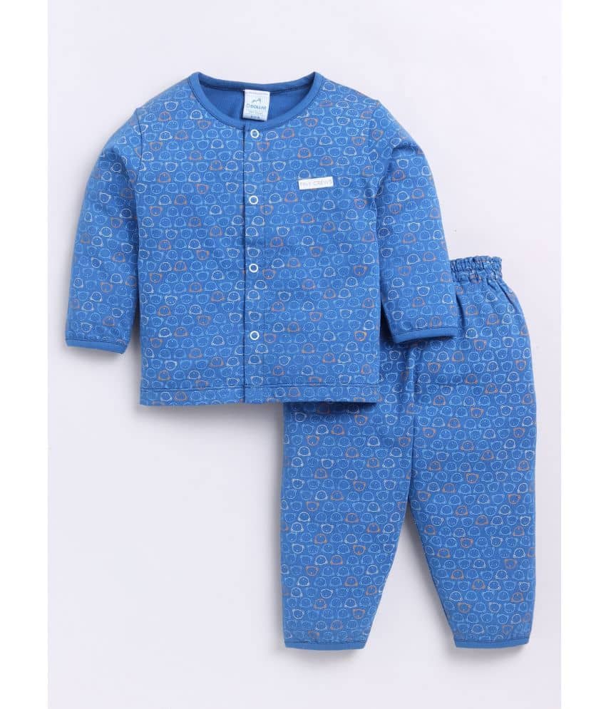 Dollar Blue Cotton Baby Boy T-Shirt & Trouser ( Pack of 1 )