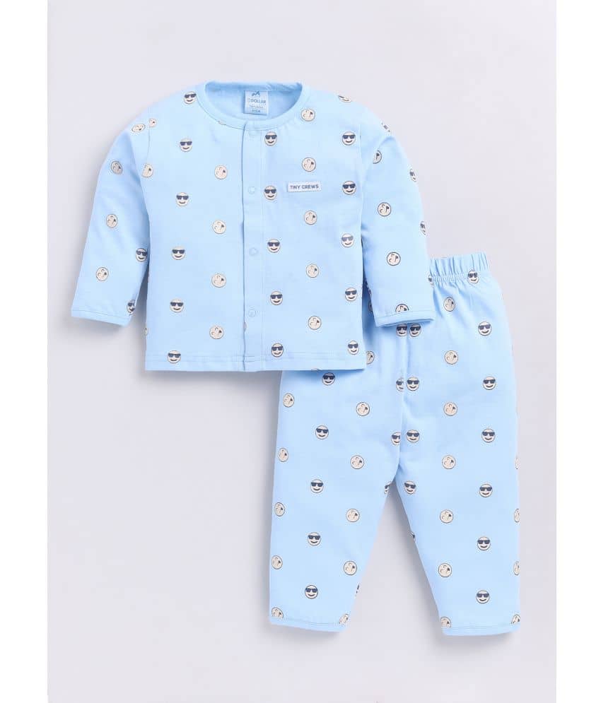 Dollar Pack of 1 Baby Boys Cotton T-Shirt & Trouser ( Blue )