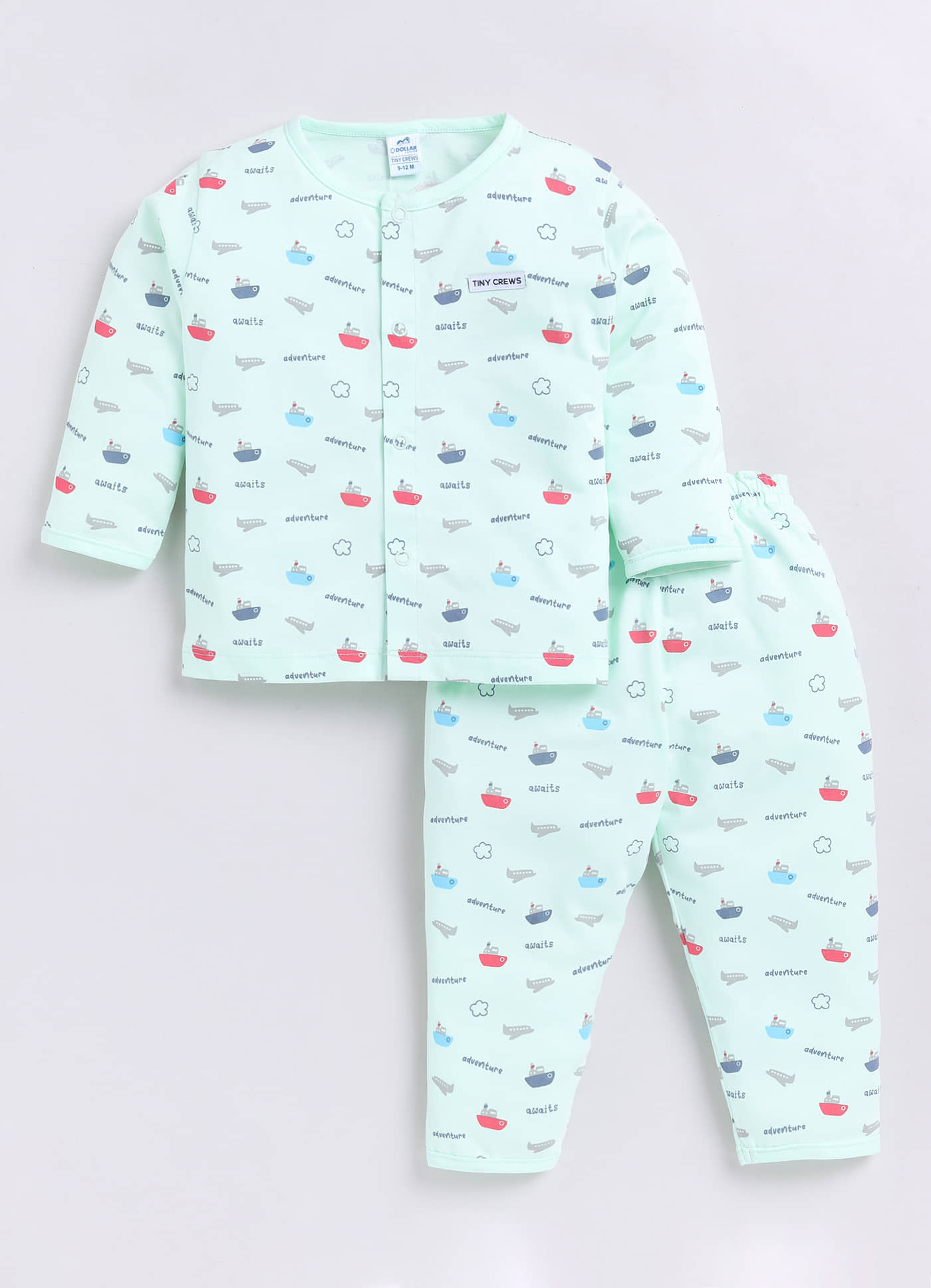 Dollar Pack of 1 Baby Boys Cotton T-Shirt & Trouser ( Green )