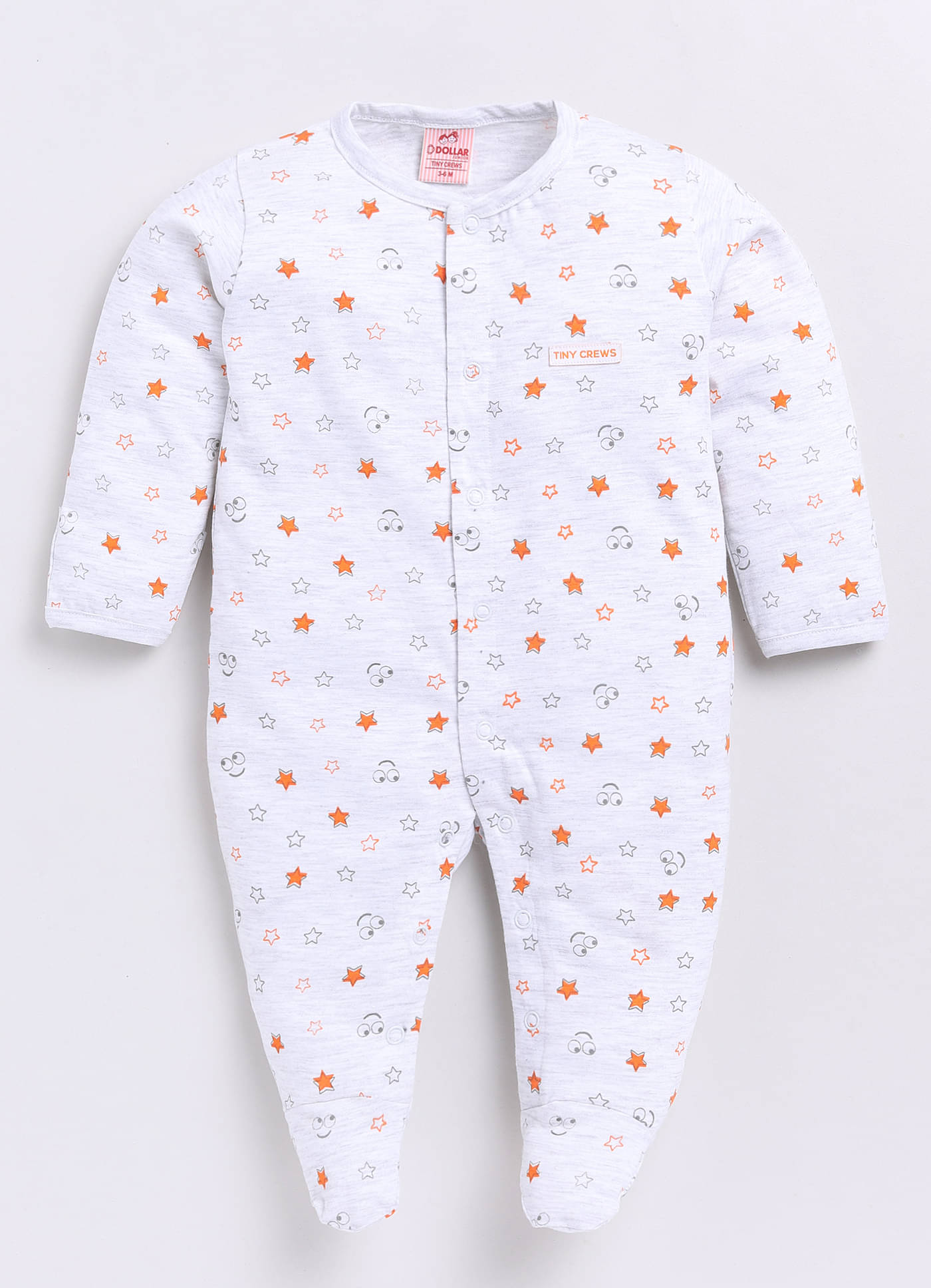     			Dollar Grey Cotton Blend Bodysuit For Unisex ( Pack of 1 )
