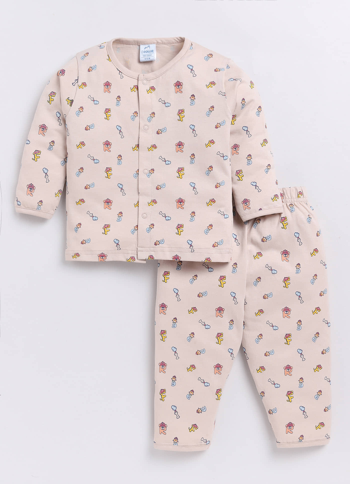 Dollar Orange Cotton Baby Boy T-Shirt & Trouser ( Pack of 1 )