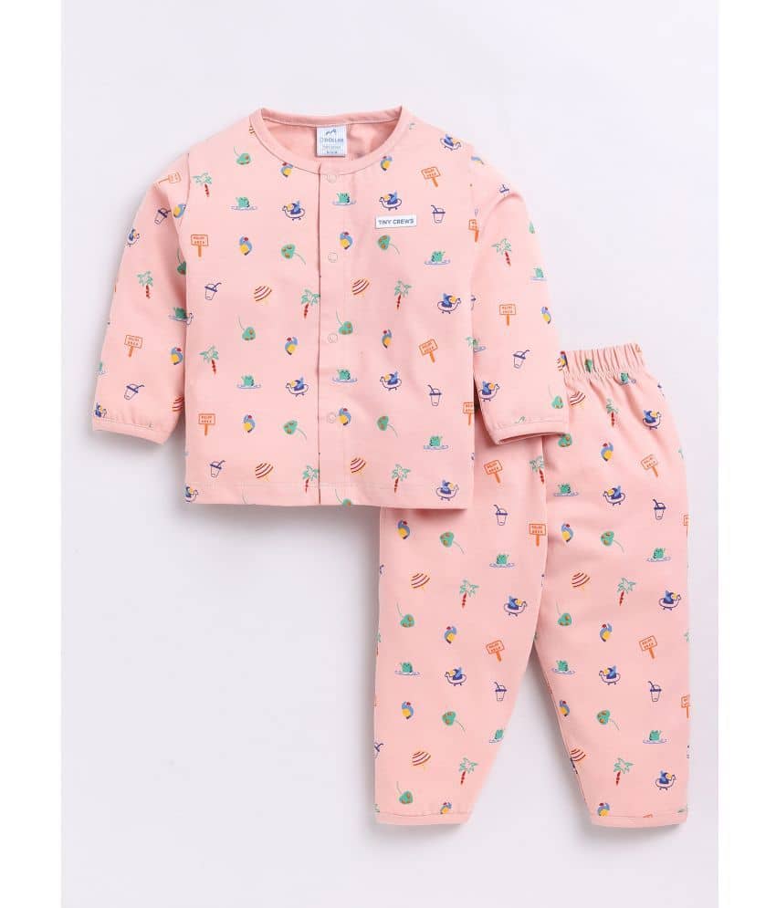 Dollar Orange Cotton Baby Boy T-Shirt & Trouser ( Pack of 1 )